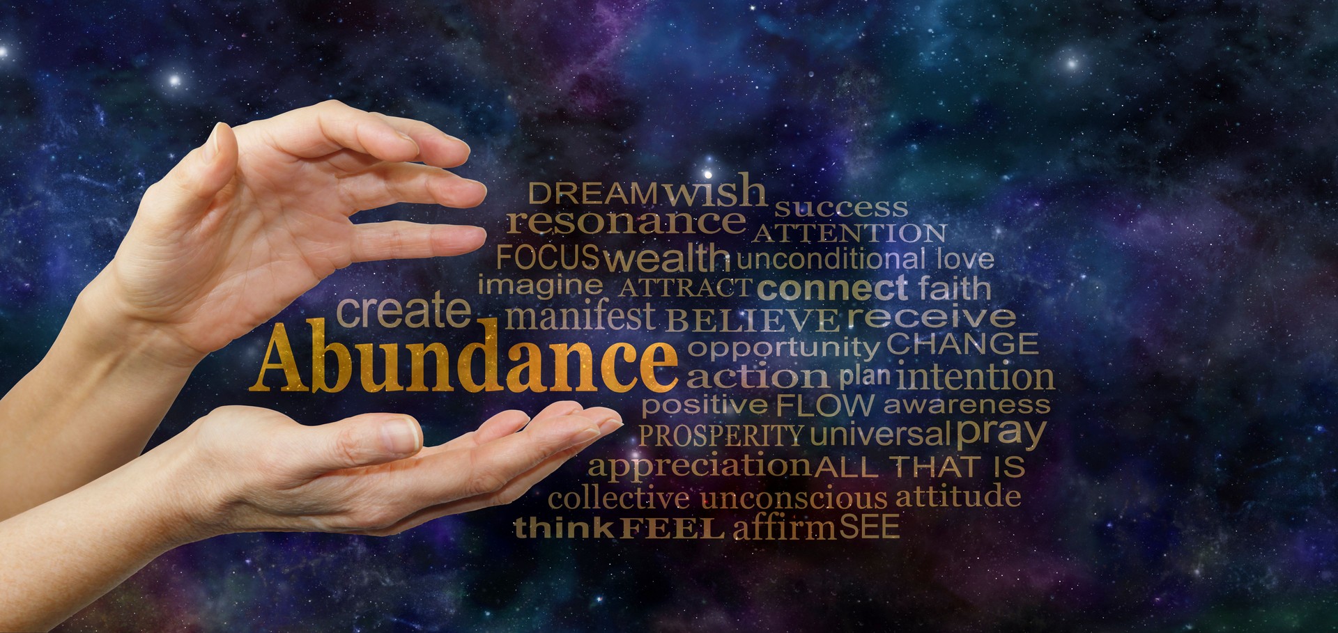 Cosmic Create Abundance Word Tag Cloud